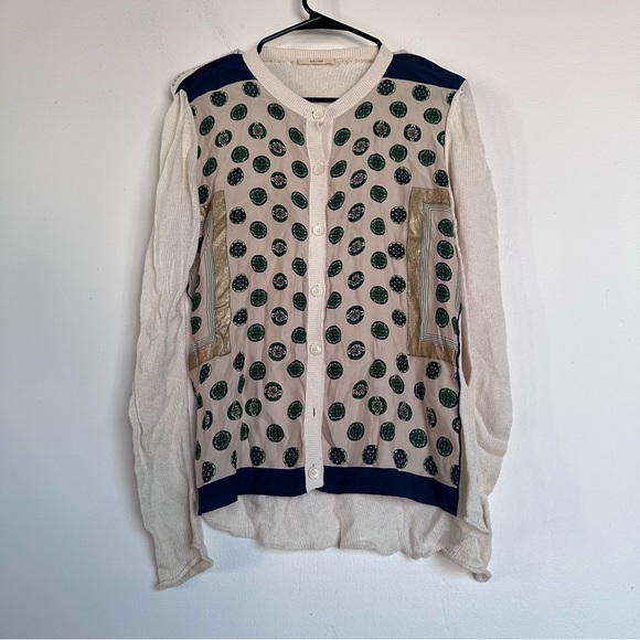 FWRD Renew Celine Silk Cardigan White - Picture 6 of 10